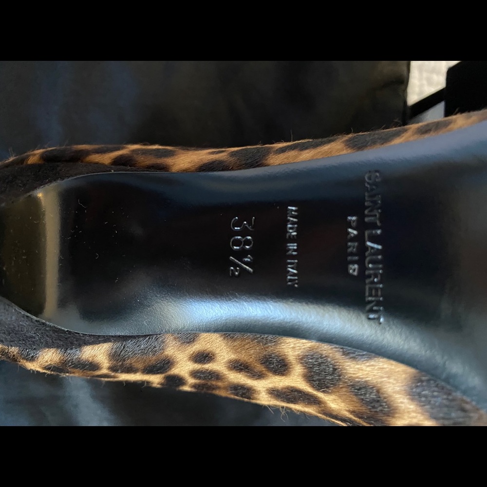 ‼️SOLD‼️NEW Saint Laurent Heels Kitten Heel Leopar - Picture 10 of 12
